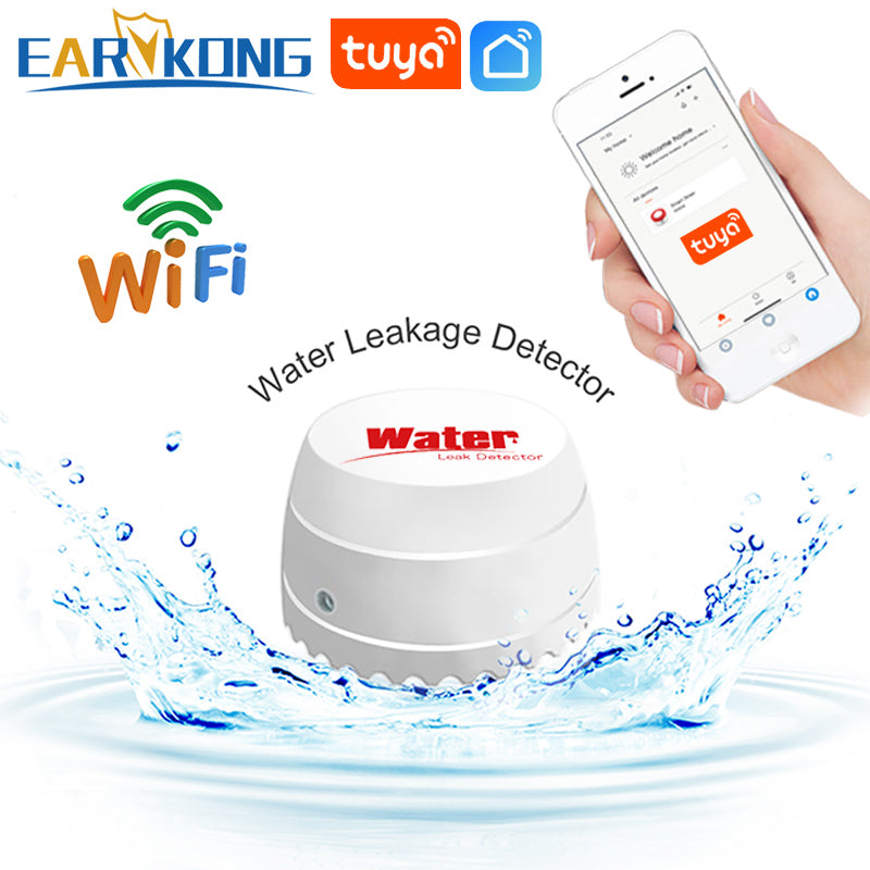 Tuya Smart Life APP WIFI Water Leak Sensor Detector Wireless Home Alarm  Security